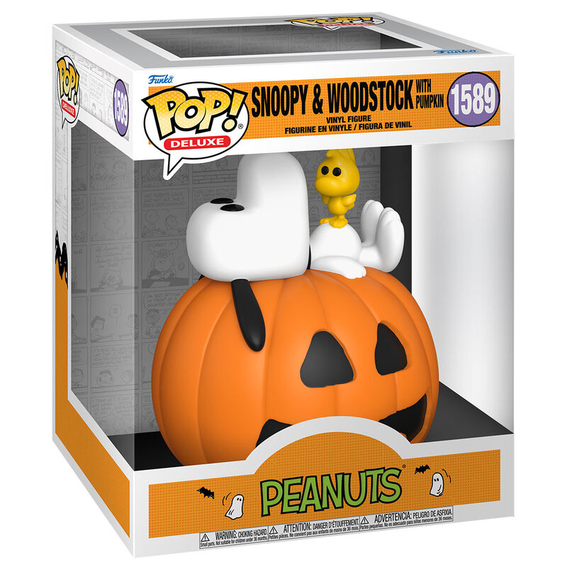 Imagen 1 de Figura Pop Deluxe Peanuts Snoopy & Woodstock With Pumpkin