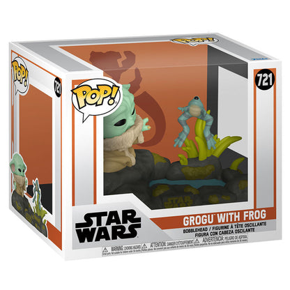 Imagen 1 de Figura Pop Deluxe Star Wars The Mandalorian Grogu With Frog