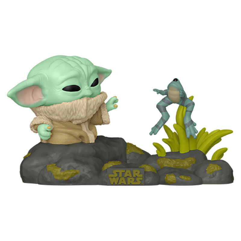 Imagen 2 de Figura Pop Deluxe Star Wars The Mandalorian Grogu With Frog