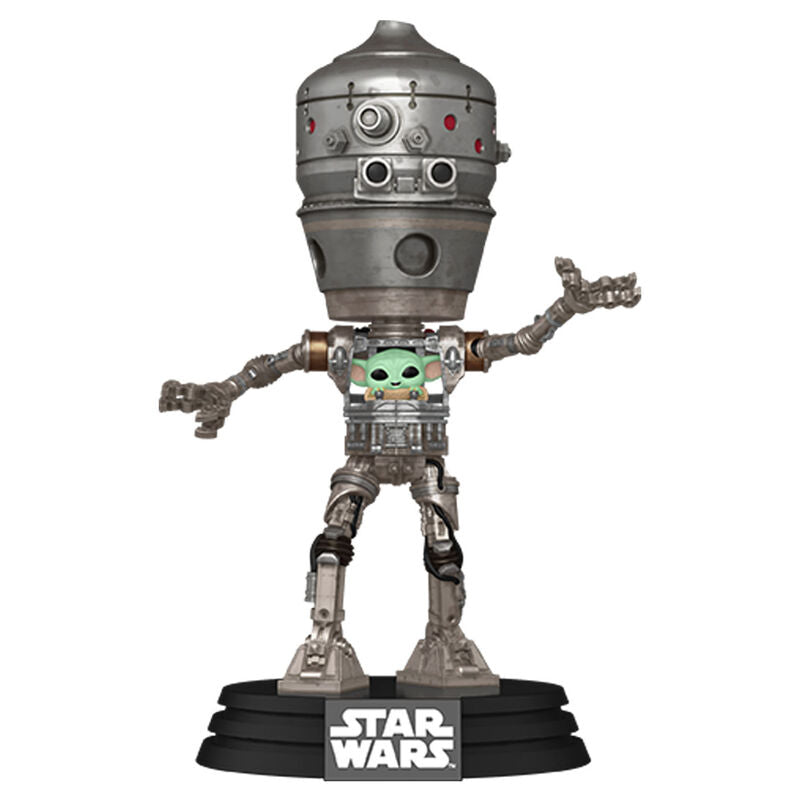 Imagen 2 de Figura Pop Deluxe Star Wars The Mandalorian Ig-12 With Grogu