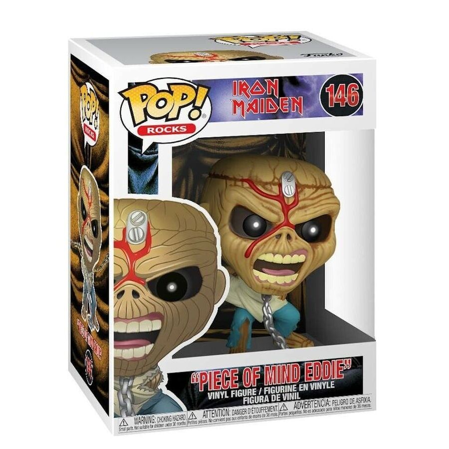 Imagen de Figura Pop Iron Maiden Piece Of Mind Skeleton Eddie parte de nuestra colección en Espadas y más, sitio oficial.