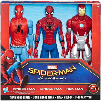 Imagen 2 de Blister 3 Figuras Titan Hero Series Spiderman Marvel 30Cm