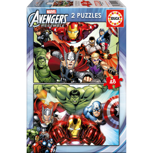 Imagen 1 de Puzzles Vengadores Avengers Marvel 2X48pzs