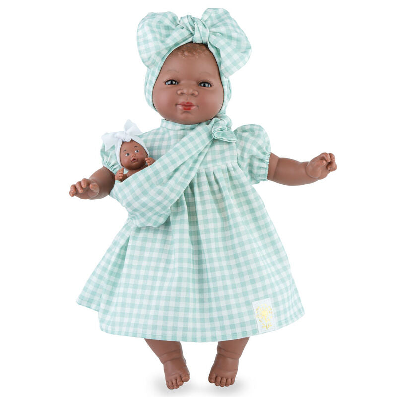 Imagen 1 de Muñeca Maria Con Bebé Vichy Menta 45Cm