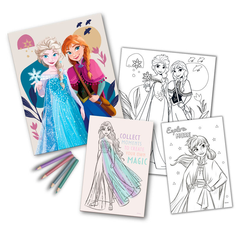 Imagen 2 de Set Colorear + Cuaderno Frozen Disney