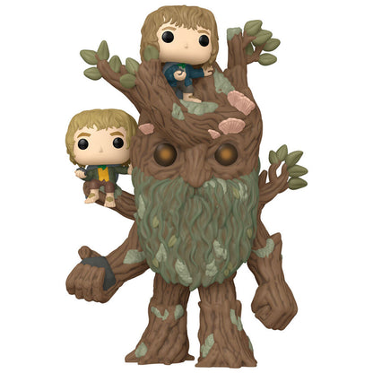 Imagen 2 de Figura Pop Super El Señor De Los Anillos Treebeard With Merry &#38; Pippin