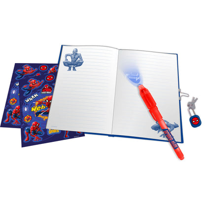 Imagen de Diario Con Boligrafo Magico Spiderman Marvel parte de nuestra colección en Espadas y más, sitio oficial.