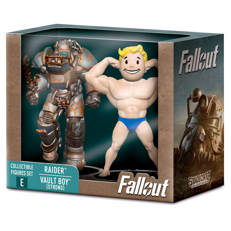 Imagen 1 de Set 2 Figuras Raider &#38; Vault Boy Strong Fallout 7Cm