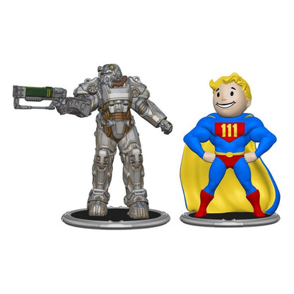 Imagen 2 de Set 2 Figuras T-60 &#38; Vaoult Boy Power Fallout 7Cm