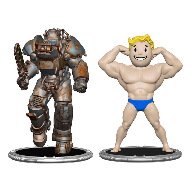 Imagen 2 de Set 2 Figuras Raider &#38; Vault Boy Strong Fallout 7Cm