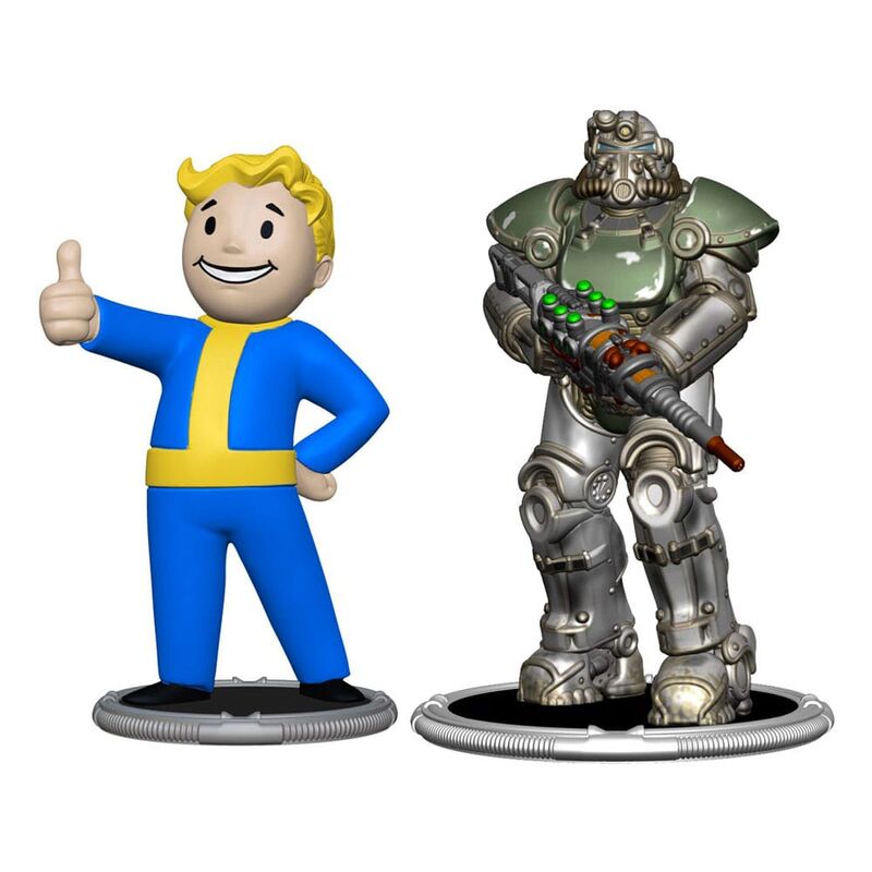 Imagen 2 de Set 2 Figuras T-51 &#38; Vault Boy Classic Fallout 7Cm