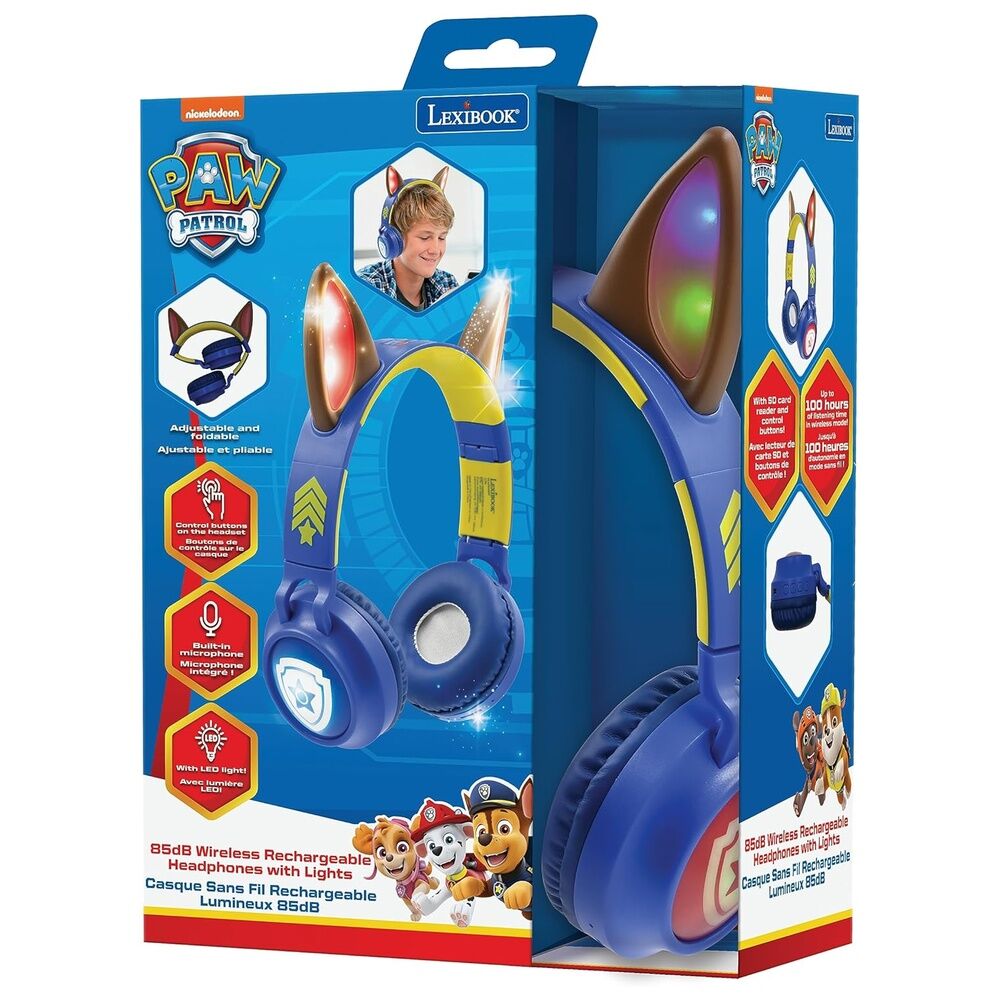 Imagen 4 de Auriculares Inalambricos Luminosos Bluetooth Patrulla Canina Paw Patrol