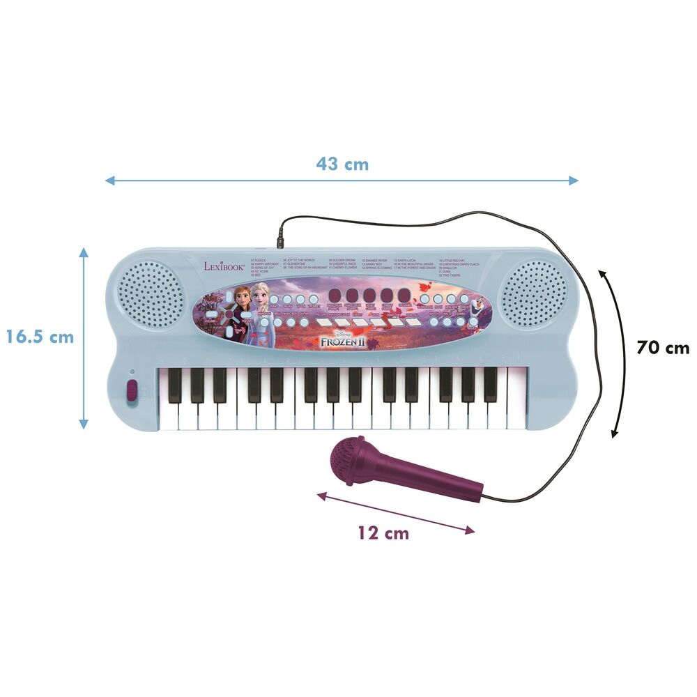 Imagen de Piano Electronico Con Microfono Frozen 2 Disney parte de nuestra colección en Espadas y más, sitio oficial.