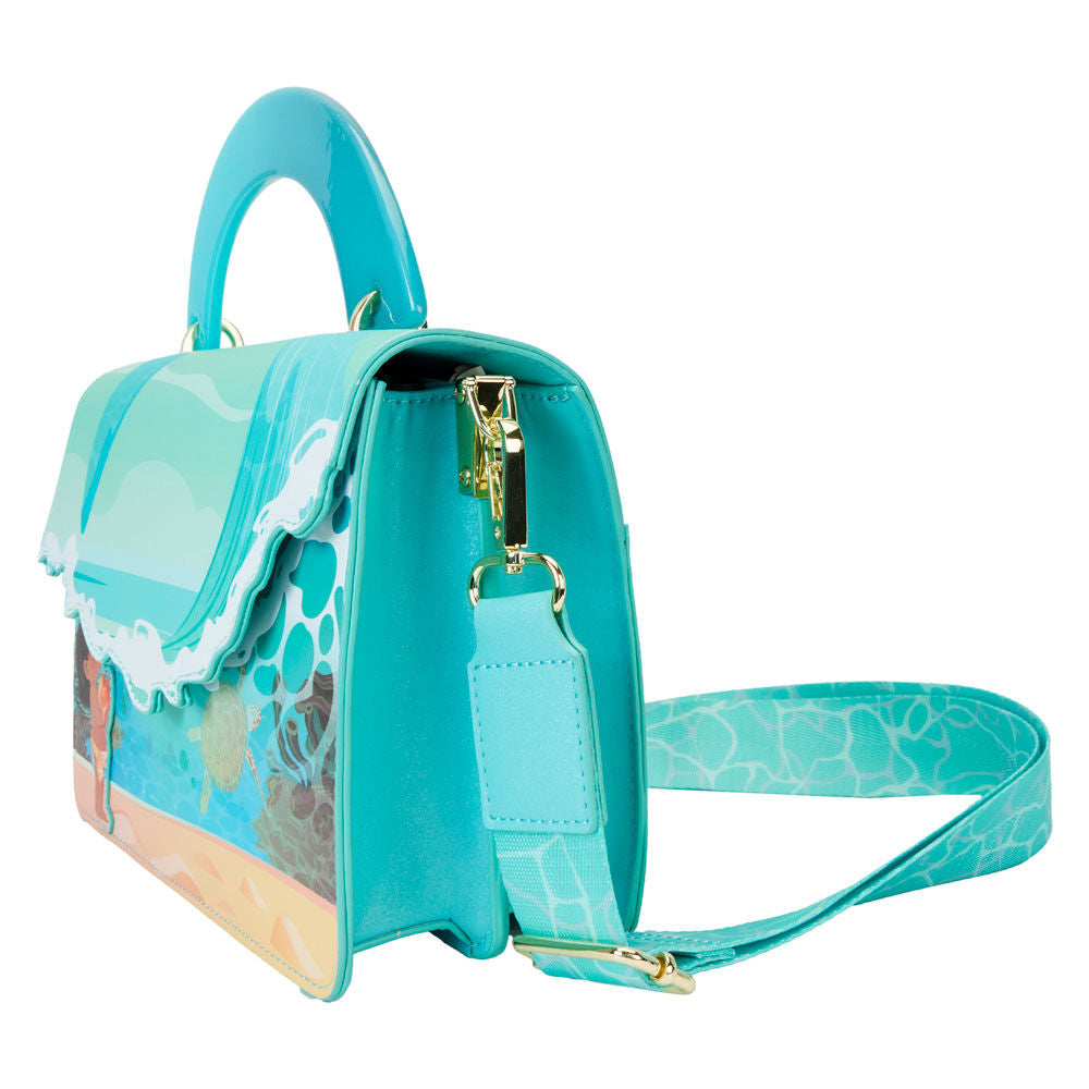 Imagen de Bolso Bandolera Ocean Waves Vaiana Moana Disney Loungefly parte de nuestra colección en Espadas y más, sitio oficial.