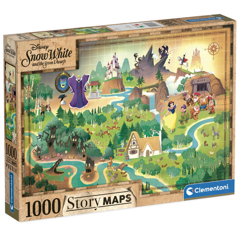 Imagen 1 de Puzzle Story Maps Blancanieves Disney 1000Pzs