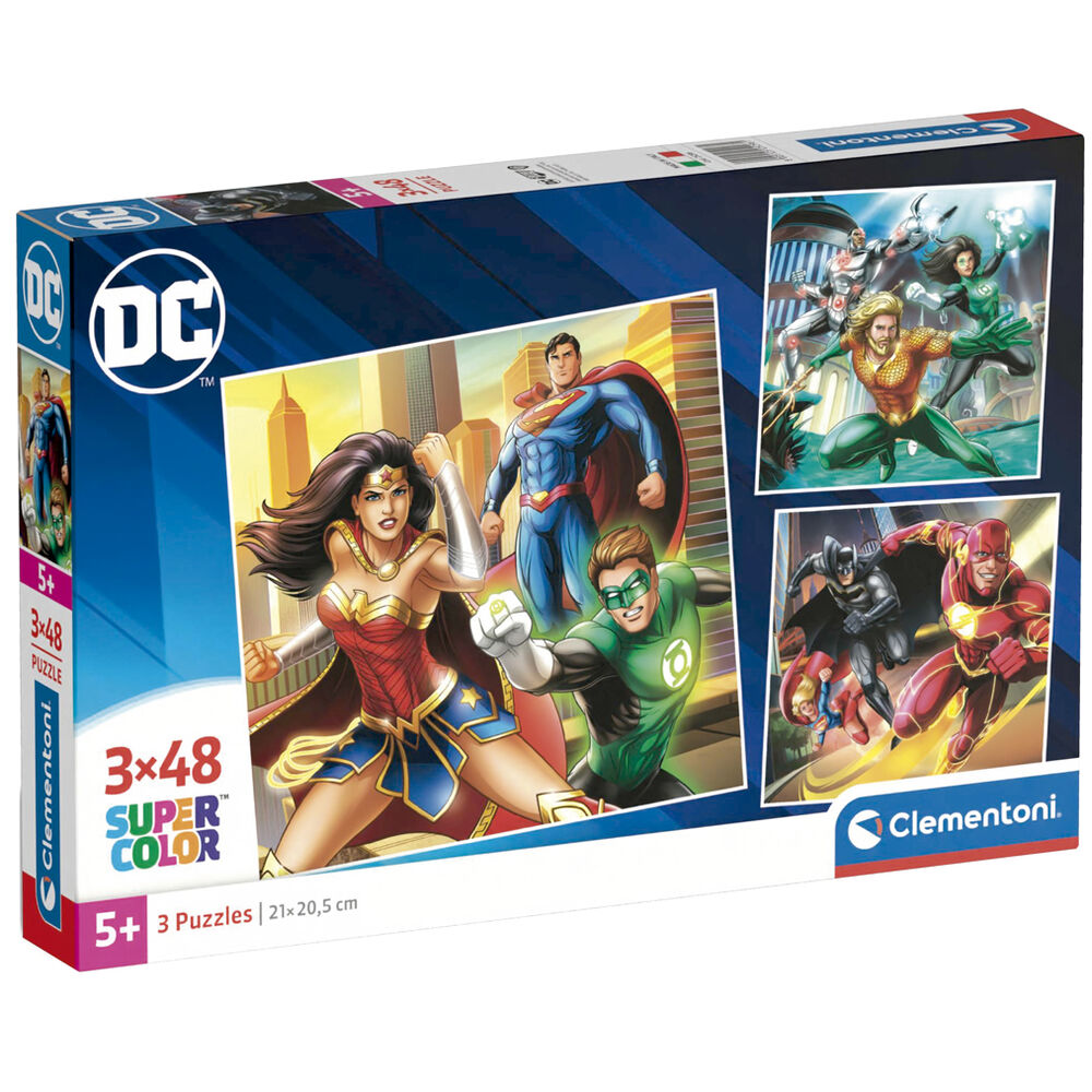 Imagen 1 de Puzzle La Liga De La Justicia Dc Comics 3X48pzs