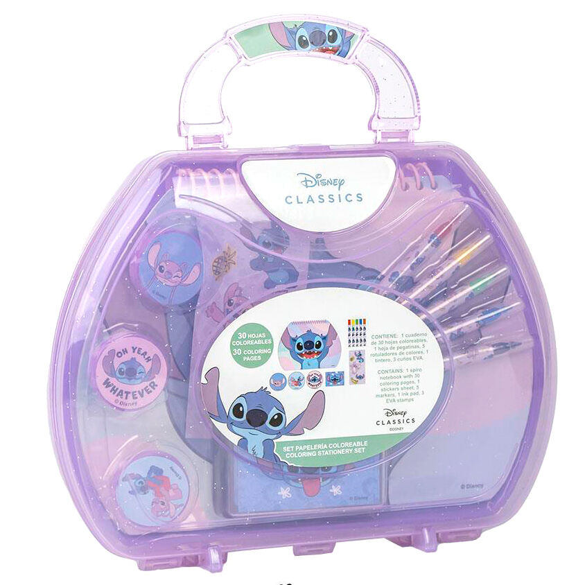 Imagen 2 de Maletin Papeleria Coloreable Stitch Disney 2