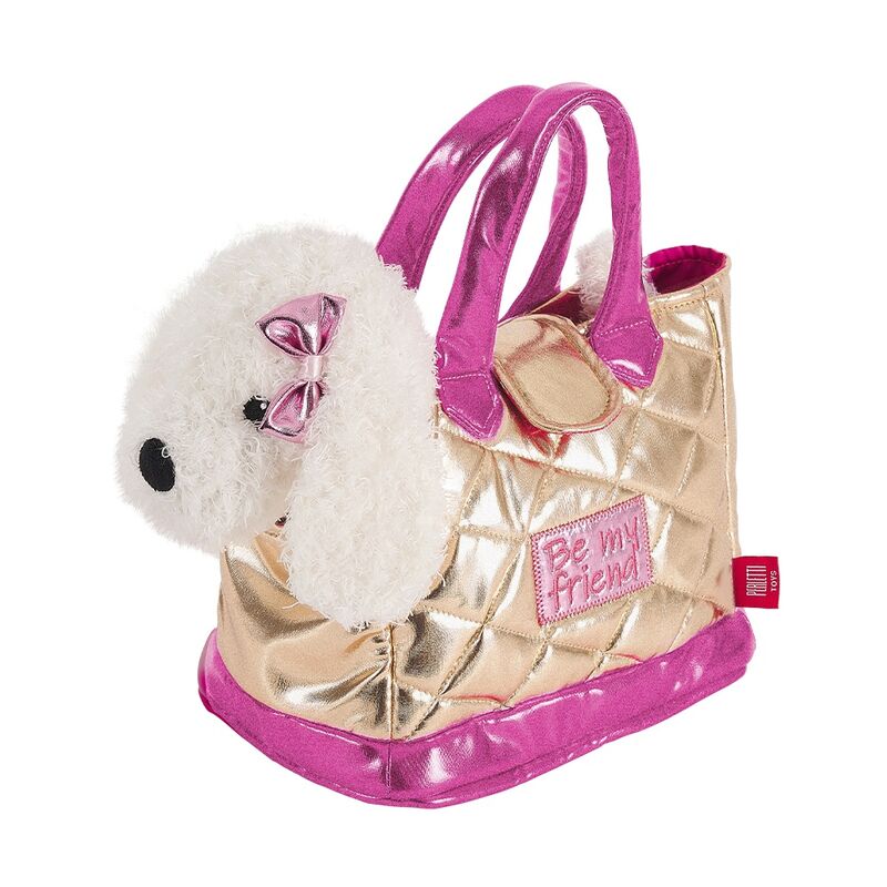 Imagen 1 de Bolso Mano + Peluche Dorado Perro Didi 28Cm