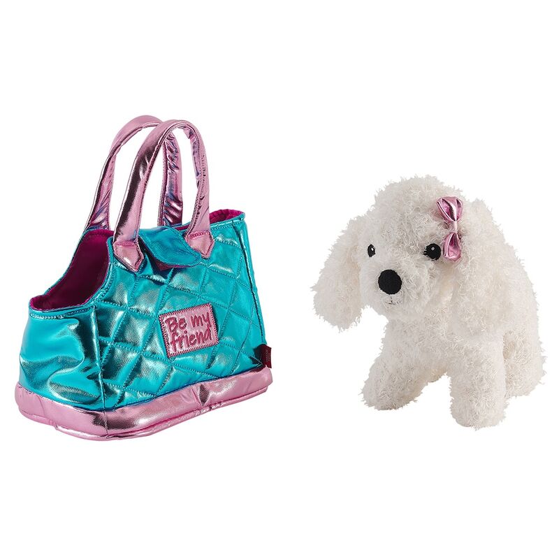 Imagen 3 de Bolso Mano + Peluche Azul Perro Didi 28Cm