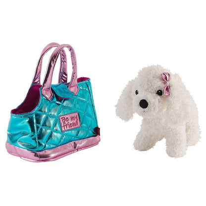 Imagen 3 de Bolso Mano + Peluche Azul Perro Didi 28Cm