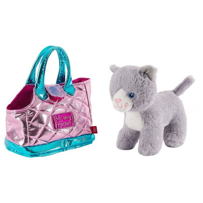 Imagen 3 de Bolso Mano + Peluche Rosa Gato Coco 28Cm