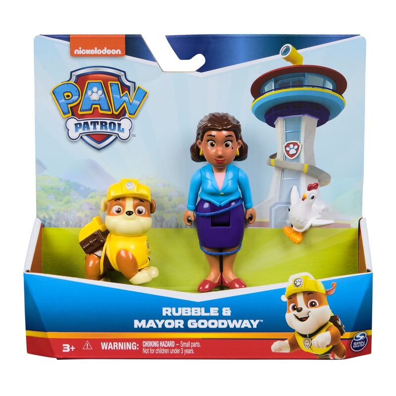 Imagen 1 - Blister 2 Figuras Rubble Hero Pup Patrulla Canina Paw Patrol