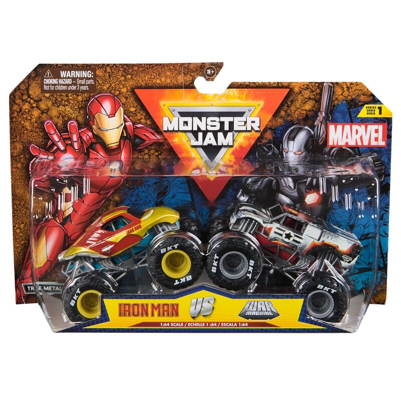 Imagen 1 de Blister 2 Coches Iron Man Vs War Machine Marvel Monster Jam