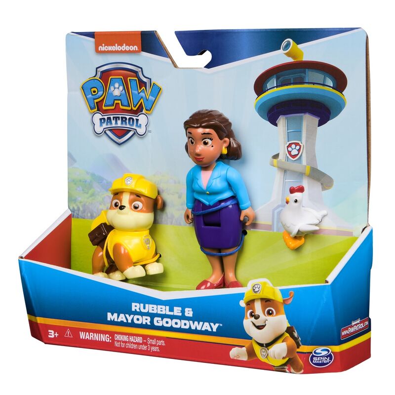 Imagen 2 - Blister 2 Figuras Rubble Hero Pup Patrulla Canina Paw Patrol