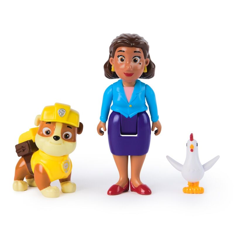 Imagen 3 - Blister 2 Figuras Rubble Hero Pup Patrulla Canina Paw Patrol