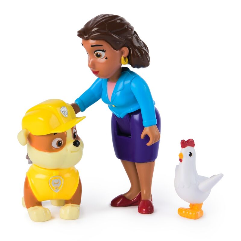 Imagen 4 - Blister 2 Figuras Rubble Hero Pup Patrulla Canina Paw Patrol