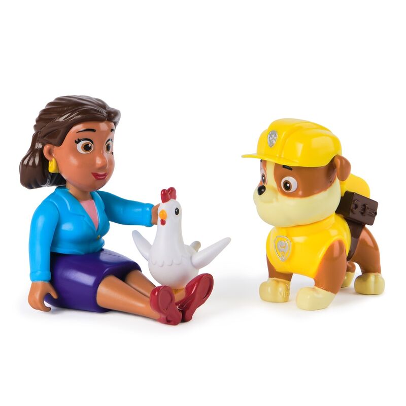 Imagen 5 - Blister 2 Figuras Rubble Hero Pup Patrulla Canina Paw Patrol