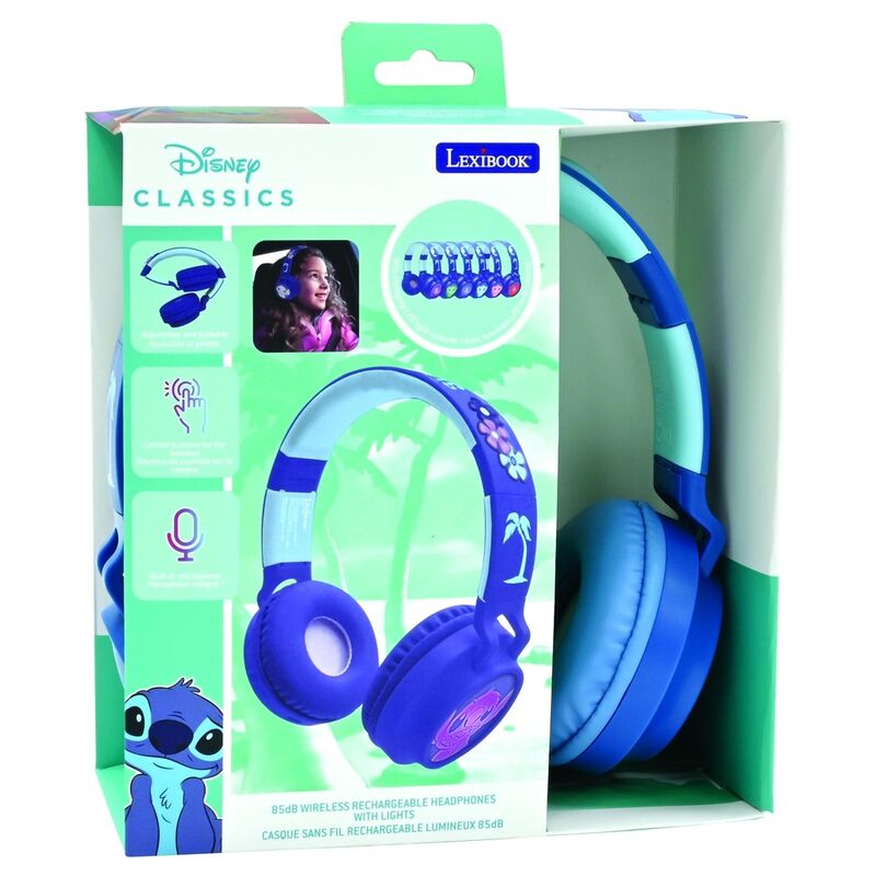 Imagen 1 de Auriculares Inalambricos Luminosos Bluetooth Stitch Disney