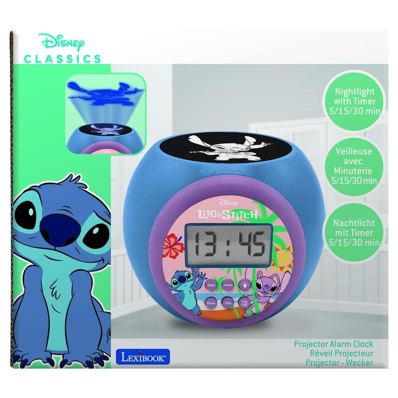 Imagen 3 de Reloj Alarma Proyector Stitch Disney