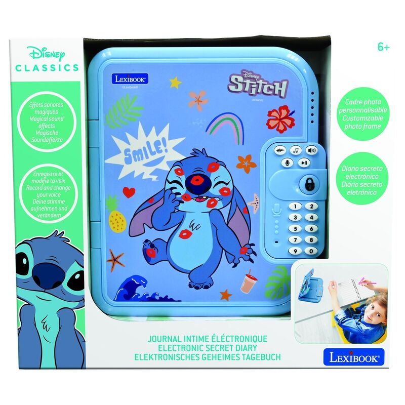 Imagen de Diario Secreto Electronico Stitch Disney parte de nuestra colección en Espadas y más, sitio oficial.