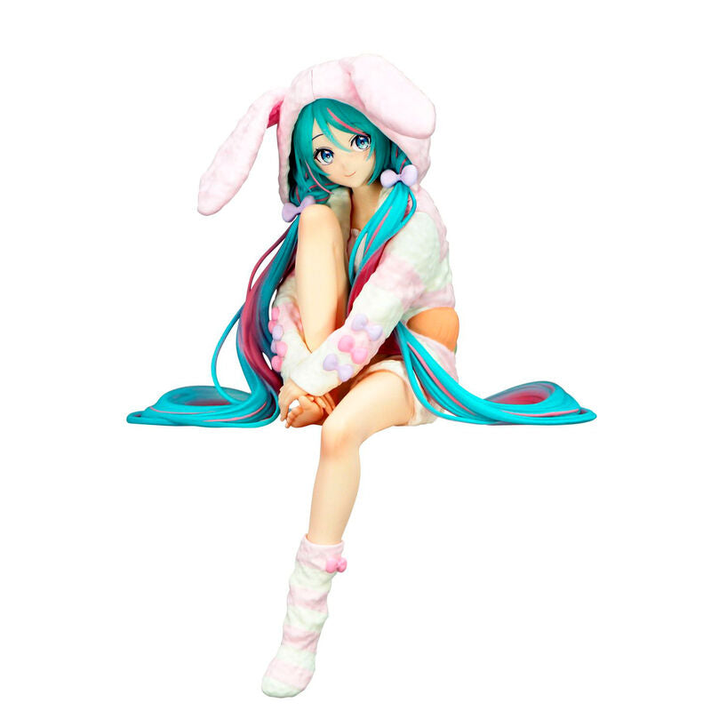 Imagen 1 - Figura Noodle Stopper Hatsune Miku Rabbit Ear Hood Pajama Hatsune Miku 14Cm