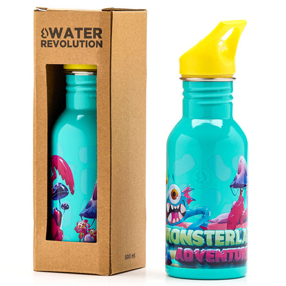 Imagen 2 de Cantimplora Acero Inoxidable Monsterland Water Revolution 500Ml