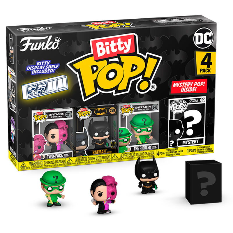 Imagen 1 de Blister 4 Figuras Bitty Pop Dc Comics Batman 85Th Anniversary Two-Face