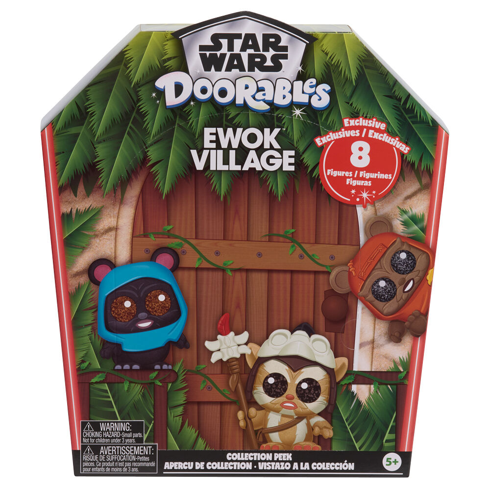 Imagen 1 - Set 8 Figuras Ewok Collection Peek Star Wars Doorables Surtido