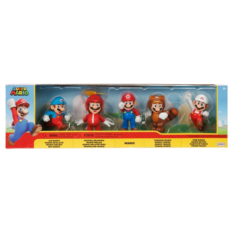 Imagen 1 de Blister 5 Figuras Super Mario Bros 6Cm