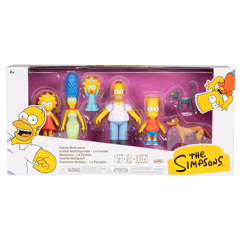 Imagen 1 de Blister 7 Figuras Famila Los Simpsons 6Cm