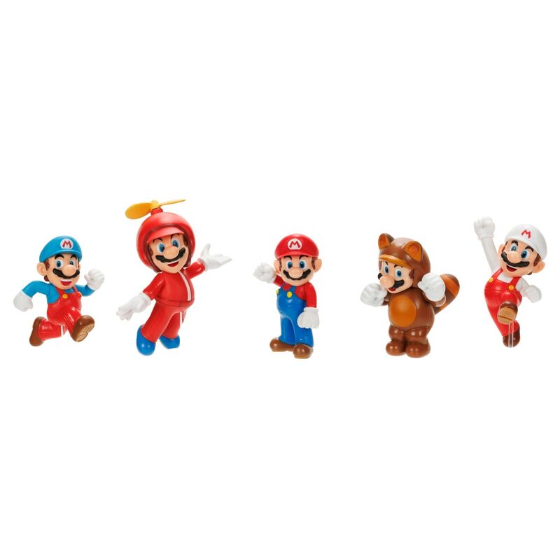 Imagen 2 de Blister 5 Figuras Super Mario Bros 6Cm