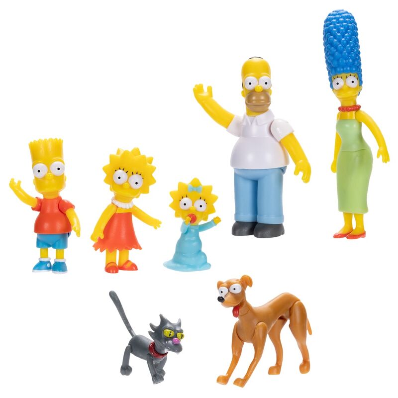 Imagen 2 de Blister 7 Figuras Famila Los Simpsons 6Cm