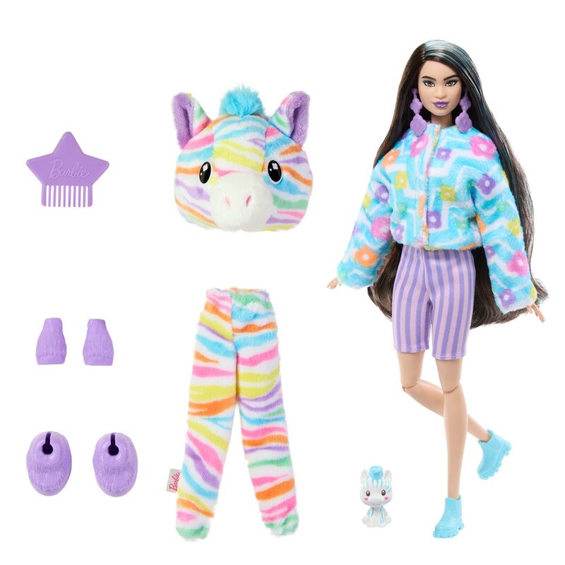 Imagen 2 - Muñeca Cutie Reveal Cebra Sueños De Colores Barbie