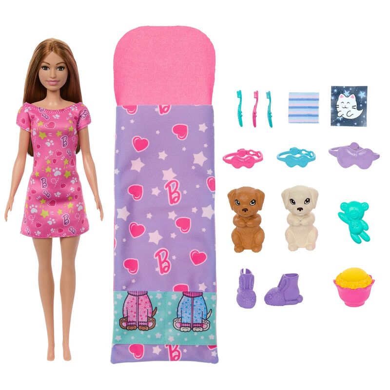Imagen 2 - Muñeca Fiesta De Pijamas De Cachorros Barbie