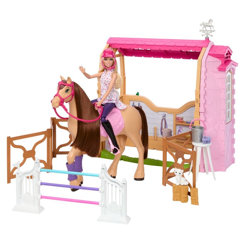 Imagen 3 - Muñeca Barbie Con Caballo Y Establo Barbie