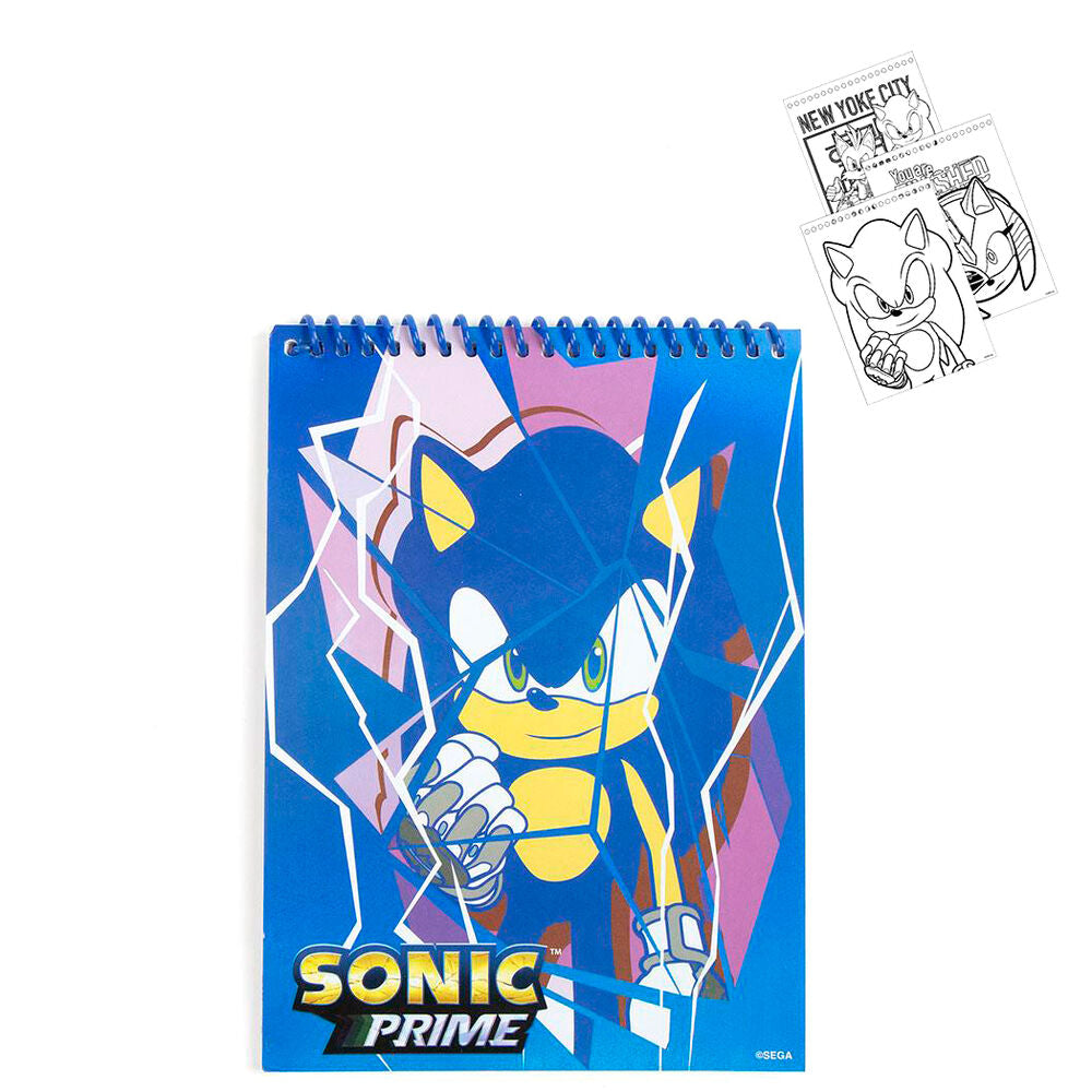 Imagen 3 de Set Papeleria Coloreable Sonic Prime