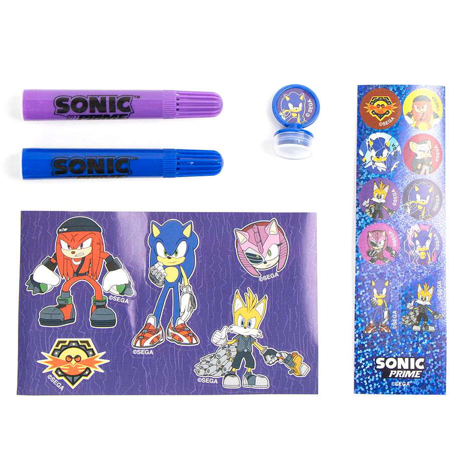 Imagen 6 de Set Papeleria Coloreable Sonic Prime 2