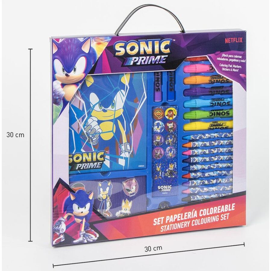 Imagen 7 de Set Papeleria Coloreable Sonic Prime 2