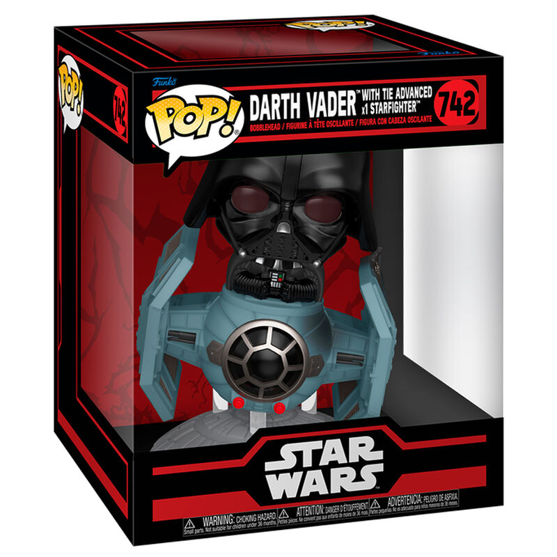 Imagen 1 de Figura Pop Rides Deluxe Star Wars Darth Vader With Tie Advanced Starfighter