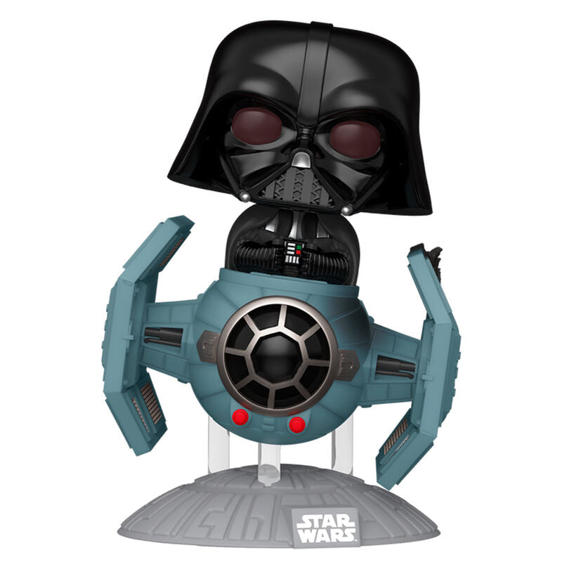 Imagen 2 de Figura Pop Rides Deluxe Star Wars Darth Vader With Tie Advanced Starfighter